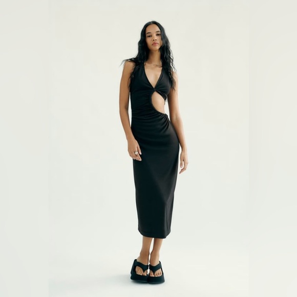Zara Dresses & Skirts - ZARA CUT OUT MIDI DRESS